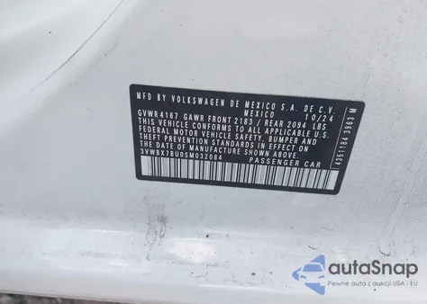 2025 Volkswagen Jetta 1.5T Sport из США, поврежденный, VIN 3VWBX7BU0SM032084